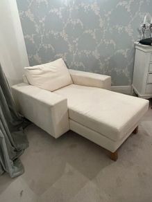 BoConcept Cream Suede Chaise Longue