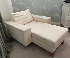 BoConcept Cream Suede Chaise Longue