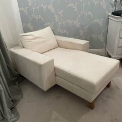 BoConcept Cream Suede Chaise Longue