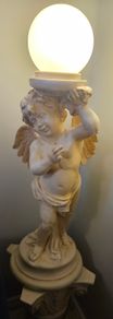 lamp cherub marble effect