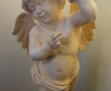 lamp cherub marble effect