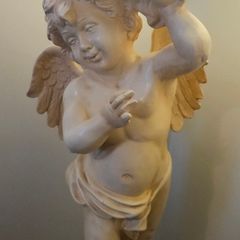 lamp cherub marble effect