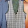 Gents Blue 3 Piece Remus Uomo Blue Designer Suit- Worn To 2 Weddings. Beautiful Quality. Trousers waist 32" x 32" long. Excellent. Dry cleaned. Image 8