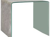 Coffee Table Brown Marble 50x50x45 cm Tempered Glass