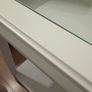 White Table with Glass Inset Top Image 7