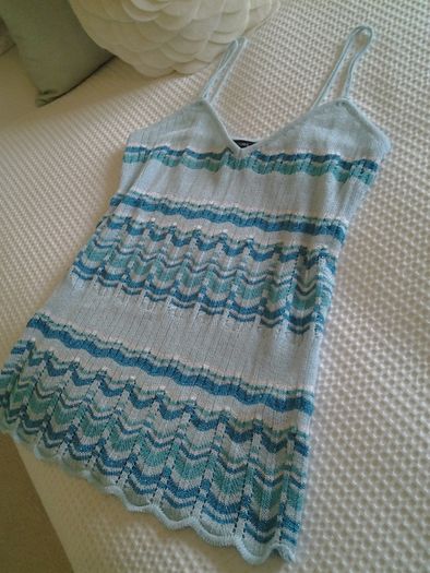 Strappy Top - Blue Stripes - Size 14