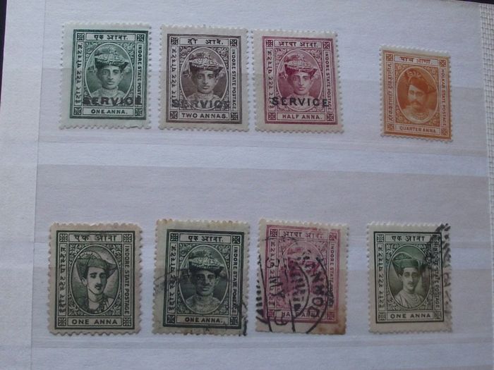A extensive collection of Stamps from Indian States, presented in the album