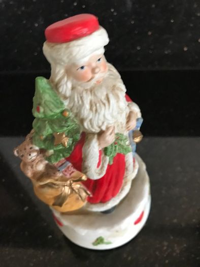 Vintage Ceramic Musical Santa