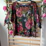 top onesize green floral print top amazing brand 12/14 Image 3