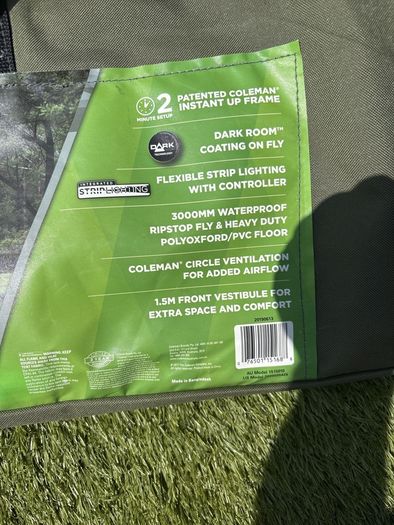 6 man tent with awnings Colman 2 min pop up