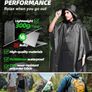 Waterproof Poncho Adult Big Size Lightweight Reusability Waterproof Ponchos for Men and Women Suitable for Outdoor Hiking Camping Cycling Traveling Waterproof Raincoat Image 4