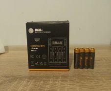 rechargeable battery Charger + 4 1100mah  aaa rechargeable batteries