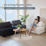 Folding Sofa Bed, Convertible Sleeper Chair with Pillow Foldable Mattress with Back Support, Portable Fold Out Chair Bed Comfy Floor Sofa Lounge for Living Room Bedroom, Beige Image 5