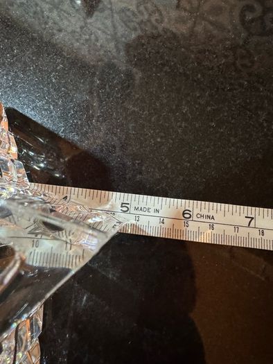 Vintage Waterford 5" Star Paperweight, Waterford 108044, Waterford Star Votive with Candle, Waterford Slanted Star Figure