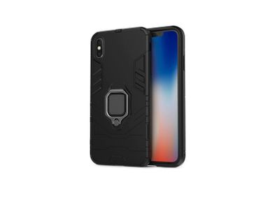 iPhone X XS Case Hybrid Cover Rugged Armor Shockproof Magnet Ring Holder Stand - FHT01IPK5