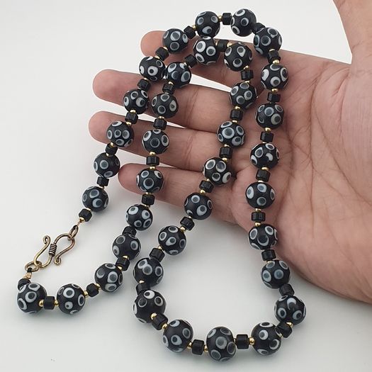 Vintage Venetian Style Thousand Eyes Glass Beads Necklace