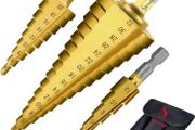 3PCS HSS Step Bits Set High Speed Steel Step Drill Bits Set - (4-12mm, 4-20mm and 4-32 mm) Cone Drill Bits Hole Cutter for Wood Stainless Steel Sheet Metal (FREE POSTAGE)