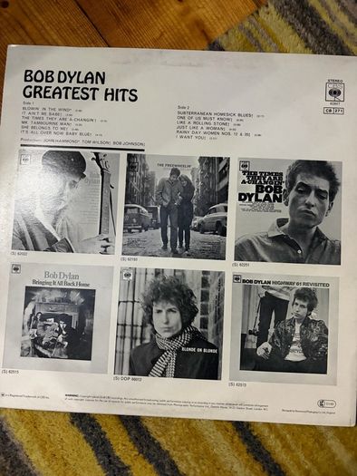 Bob Dylan vinyl lp. Irish pressing