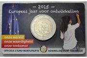 Belgium 2 Euro Base Metals Brilliant Uncirculated Commemorative Coin 2015 - The European Year for Development