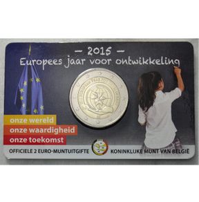 Belgium 2 Euro Base Metals Brilliant Uncirculated Commemorative Coin 2015 - The European Year for Development
