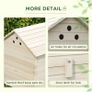 Wooden Duck House Poultry Coop for 2-4 Ducks with Openable Roof Raised Feet Air Holes Natural Image 3