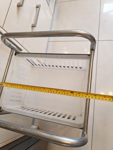 4 Tier Stainless Steel Kitchen Trolley with Plastic Baskets