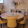 marble table and six chairs Image 3