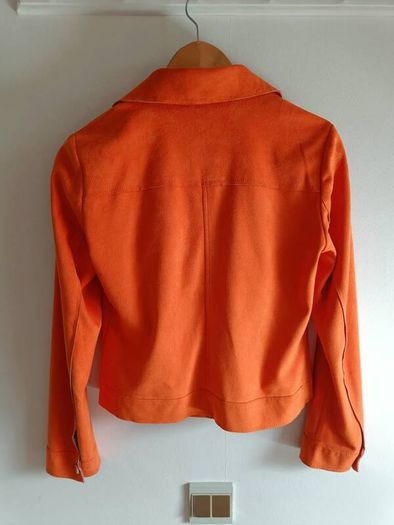 Orange Faux-Suede Jacket
