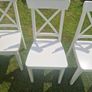 Ikea ingolf kitchen chairs x 3 white Image 5