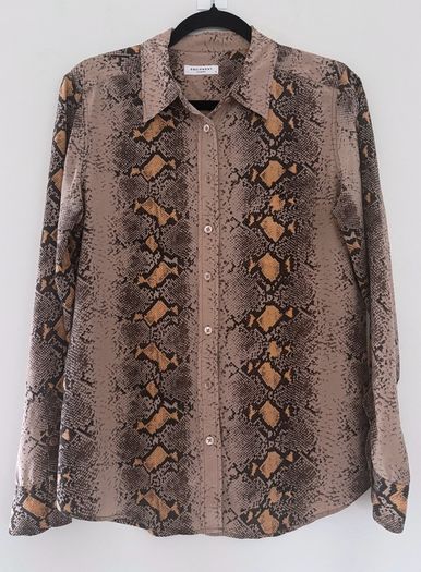 Equipment Femme Snakeskin-print silk blouse