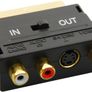 MHP Tevion Switchable TV SCART GOLD Adapter SCART to SVideo (SVHS) & 3 RCA - Composite Video Left + Right Audio Brand New Image 3