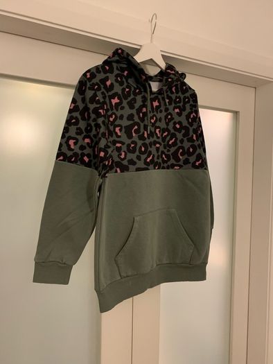 Next Khaki Green & Pink Womens Hoodie