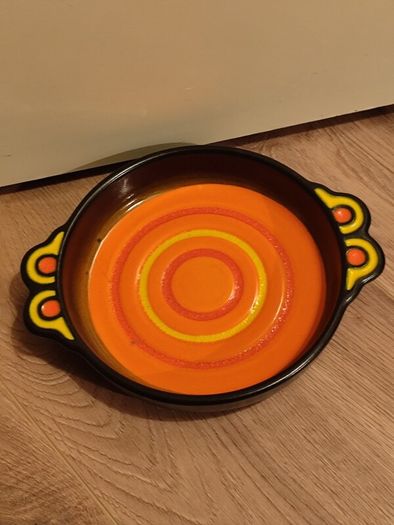 1960s 1970s Ceramic Snack Bowl