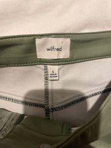 Olive Wilfred pleather trousers