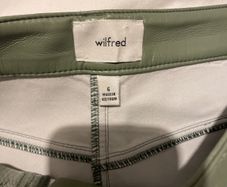 Olive Wilfred pleather trousers