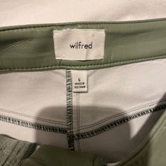 Olive Wilfred pleather trousers