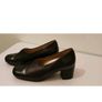 PieSanto Black Leather Court Shoes EU35 UK2 Wide G Fit Block Heel New Boxed  CAN POST Image 3