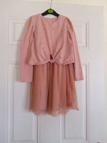 Girl's Next 2 Piece Peach Party Dress Age 6 Years