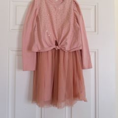 Girl's Next 2 Piece Peach Party Dress Age 6 Years