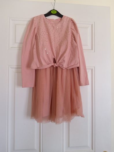 Girl's Next 2 Piece Peach Party Dress Age 6 Years