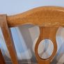 Set of 4 Malaysian oak dining chairs Image 4