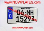 German Square Plate Pressed with D Flag
