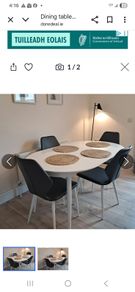 PRICE DROP Extending Dining Table and 6 chairs