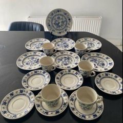 Fabulous vintage Blue onion Ironstone  19 piece tea set