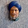 Bossons Head SIKH Chalkware Wall Hanging Vintage 1966 Made In England Image 5