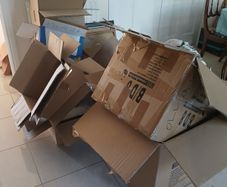 cardboard boxes