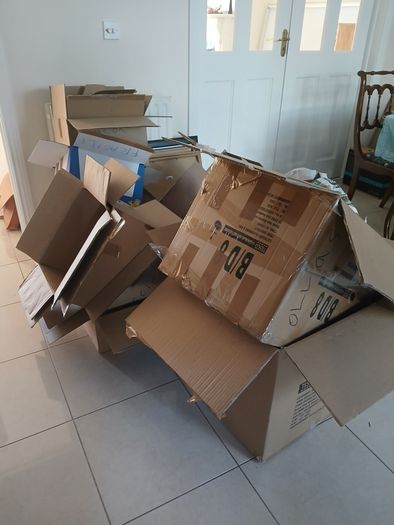 cardboard boxes