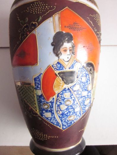 Vintage Pair of Japanese Satsuma Vases