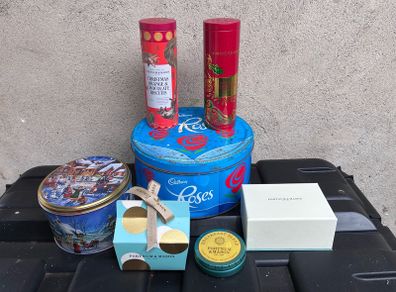 Collection sweet tins and boxes