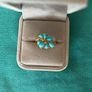 9 Carat Gold 7 Stone Turquoise Ring (Size P) Image 2